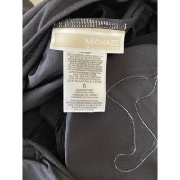 Michael Kors One Shoulder One Piece Swimsuit Black Size 6 $106 - Picture 4 of 5